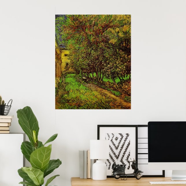 Póster Jardim do Hospital Santo-Paul de Vincent van Gogh (Escritório em casa)