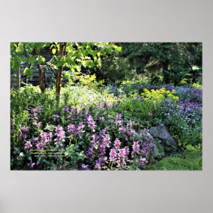 Poster Jardim do primavera de Northside da casa de campo