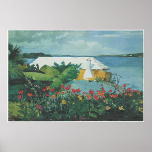 Poster Jardim e bungalow, Bermuda 1899