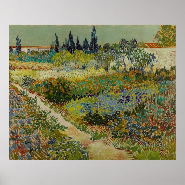 Póster Jardim em Arles, 1888 (Frente)
