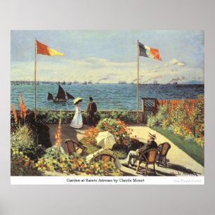 Póster Jardim em Sainte Adresse por Claude Monet