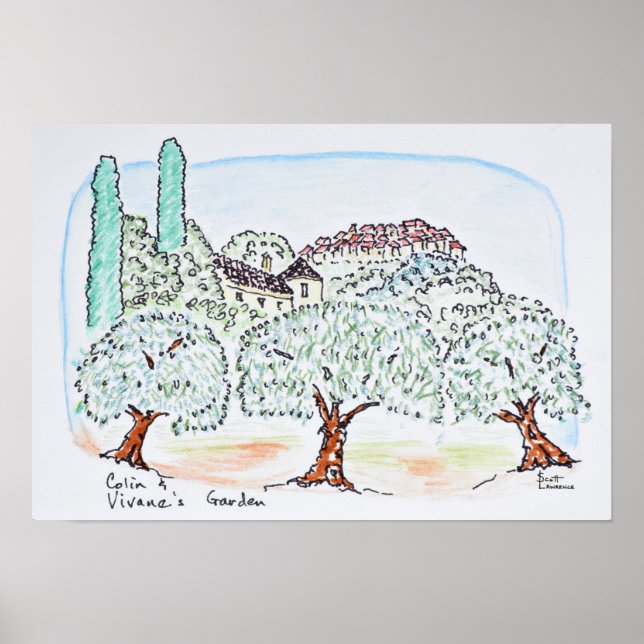 Póster Jardim em Speracedes, Cabris | Sul da França (Frente)