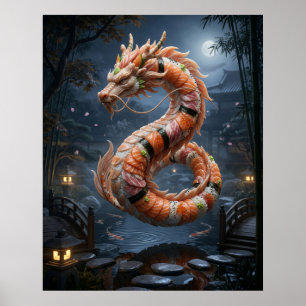 Poster Jardim Espírito do Dragão de Sushi