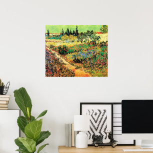 Póster Jardim Flor com Caminho de Vincent van Gogh