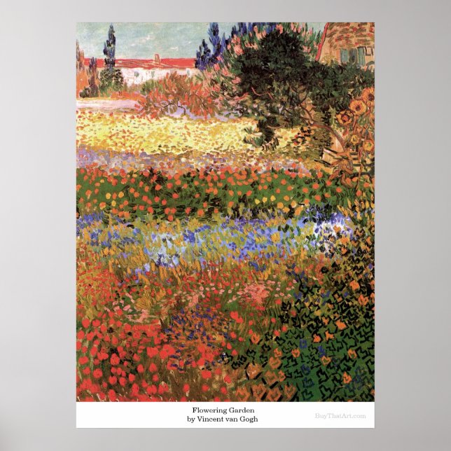 Poster Jardim Flor de Vincent van Gogh (Frente)