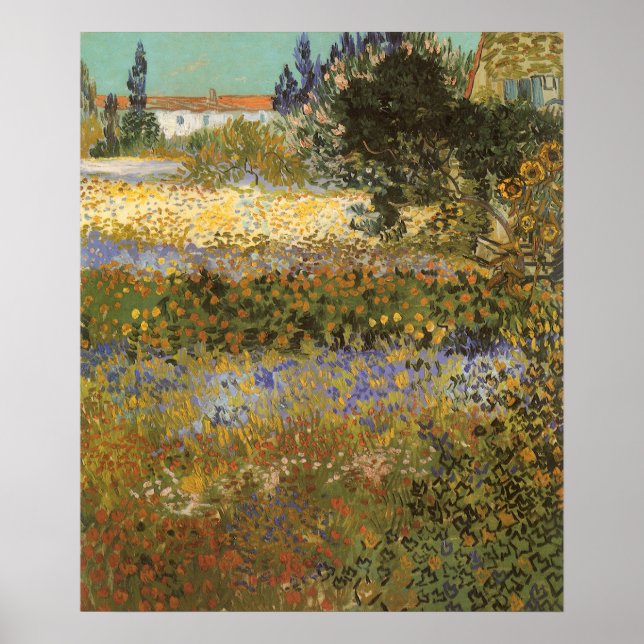 Póster Jardim Flor de Vincent van Gogh (Frente)