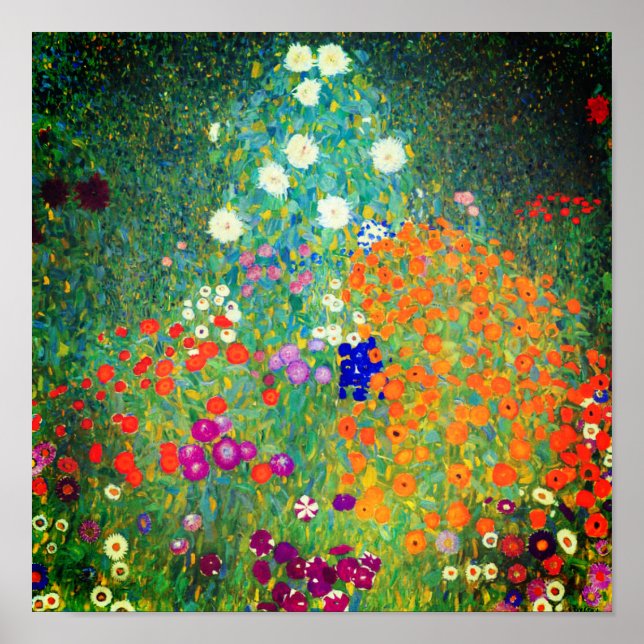 Poster Jardim Flor Gustav Klimt (Frente)