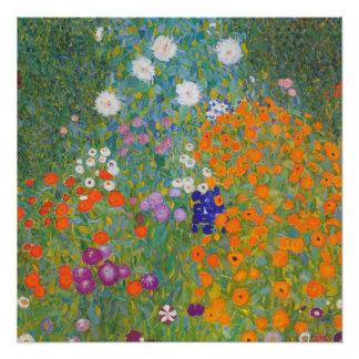 Póster Jardim Flor por Gustav Klimt
