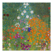 Jardim Flor Vibrante - Poster de Glosso Gustav Kli