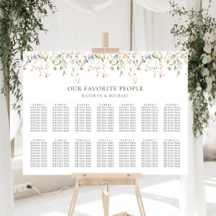 Poster Jardim Floral de Flor Selvagem Casamento 14 Assent