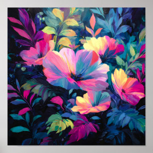 Poster Jardim Floral Primavera de Flor de Flor Rush