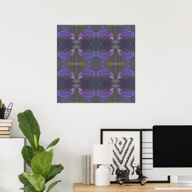 Poster Jardim Floral Roxo (Escritório em casa)