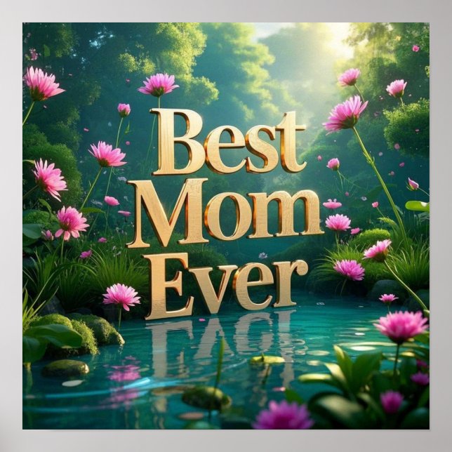 Poster Jardim Florestal Whimsso Para Dia de as mães (Frente)