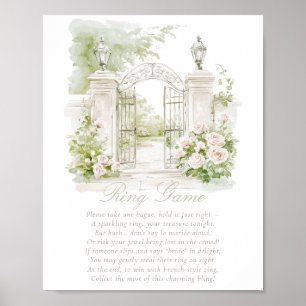 Poster Jardim Francês Chateau Pastel Ring Game Bridal