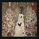 Póster Jardim Gustav Klimt Com Galos<br><div class="desc">Roosters em um jardim de Gustav Klimt.</div>