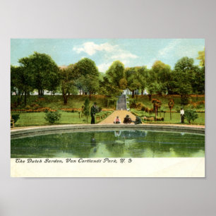 Poster Jardim holandês, Van Cortlandt Parque, vintage de