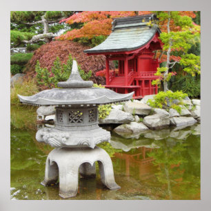 Póster Jardim impressionante da meditação
