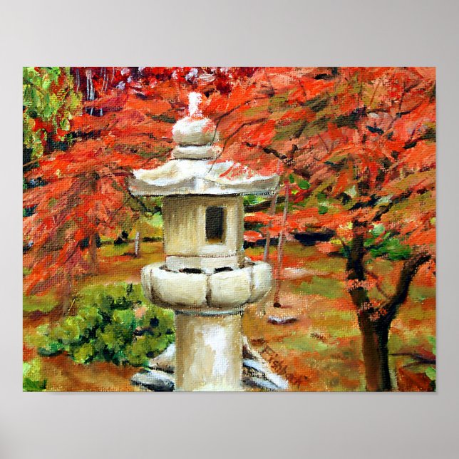 Póster Jardim Japonês Cênico de St Louis Missouri (Frente)