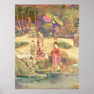 Poster Jardim Japonês II / Edição Lavada