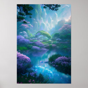 Poster Jardim Mágico à Noite