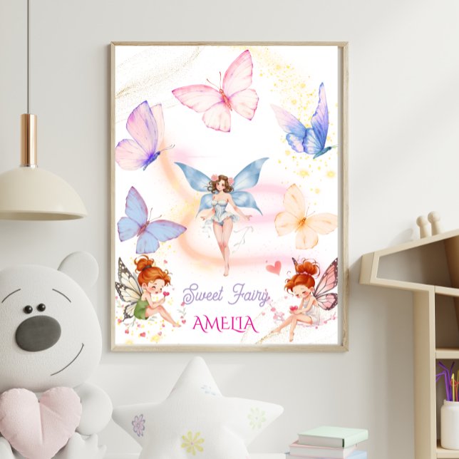 Poster  Jardim Mágico de Fadas Borboletas para Crianças (Criador carregado)