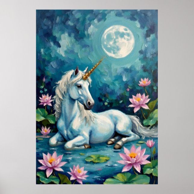 Poster Jardim Místico do Unicorn (Frente)