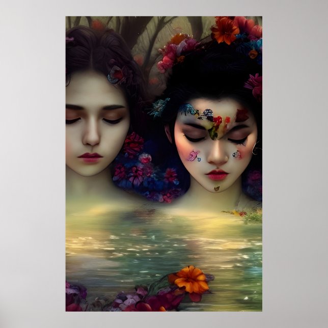 Poster Jardim Místico: Sonhos Florais (Frente)