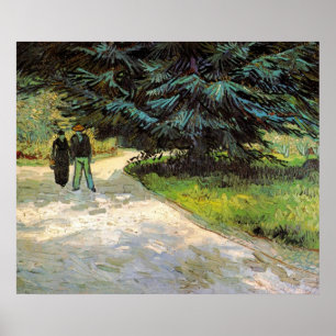 Póster Jardim Público com Casal por Vincent van Gogh