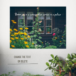 Poster Jardim russo e uma casa acolhedora