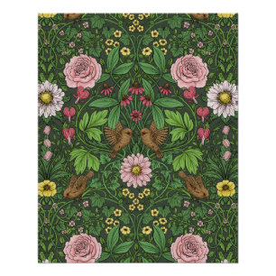 Póster Jardim selvagem em verde
