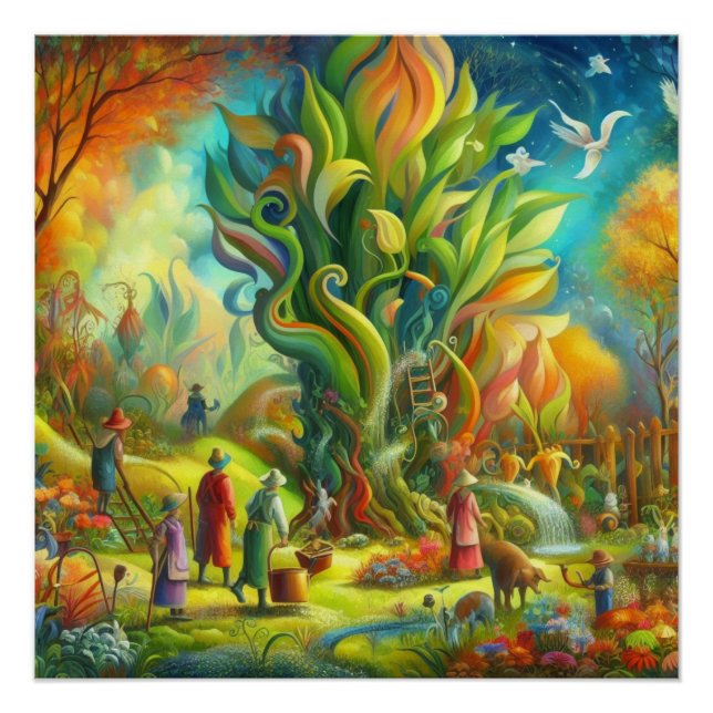 Póster Jardim Wimsical (Frente)