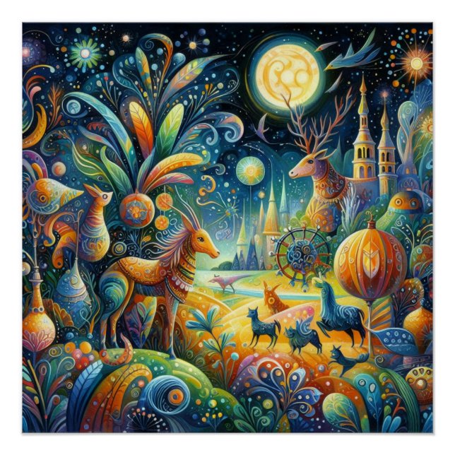 Póster Jardim Wimsical (Frente)