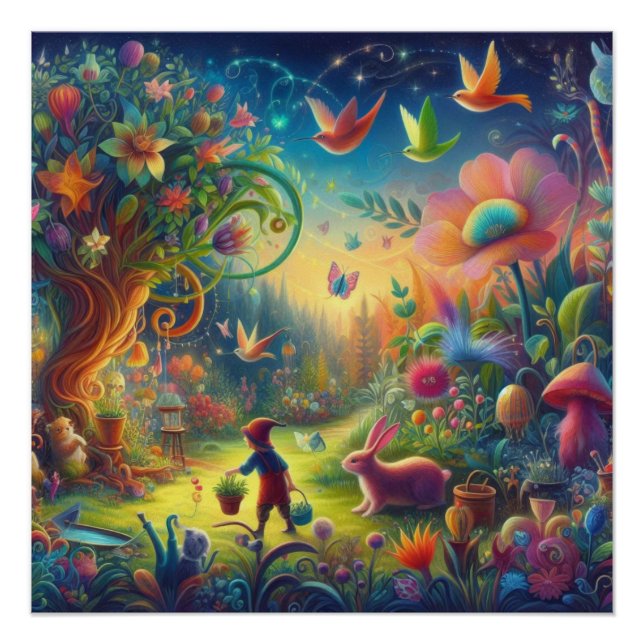 Póster Jardim Wimsical (Frente)