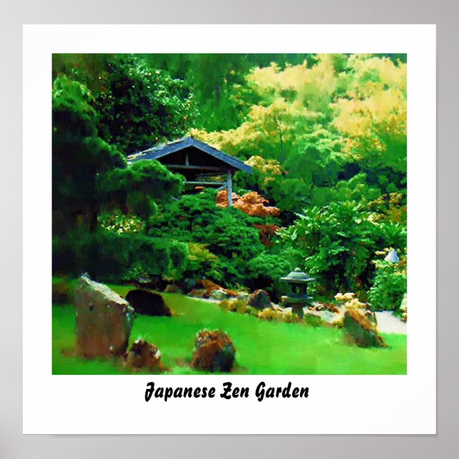 Poster Jardim Zen Japonês (Frente)