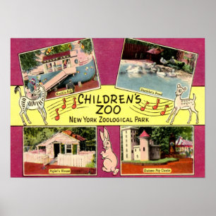 Póster Jardim Zoológico Infantil, Jardim Zoológico Bronx,