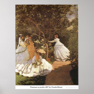 Póster Jardin 1867 do au de Femmes por Claude Monet
