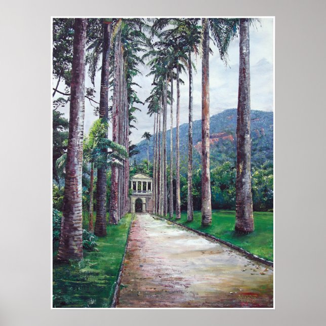 Póster Jardin de Botânica no Rio de Janeiro (Frente)
