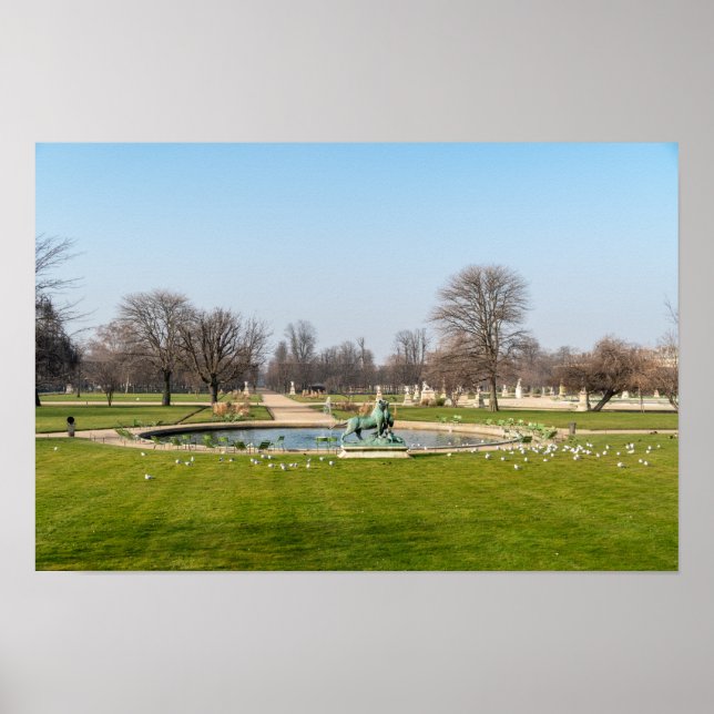 Poster Jardin des Tuileries in Winter - Paris (Frente)