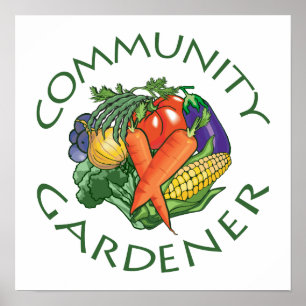 Póster Jardinagem Comunitária