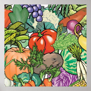 Póster Jardineiro Vegetal