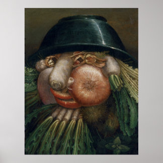 Póster Jardineiro Vegetal - Giuseppe Arcimboldo