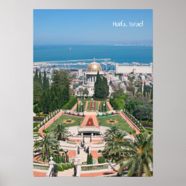 Póster Jardins Bahá'í de Haifa
