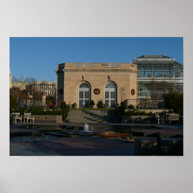 Poster Jardins Botânicos no Natal em Washington DC (Frente)