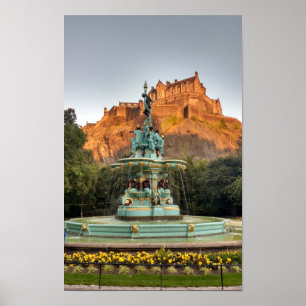 Poster Jardins da Rua Princesa do Castelo de Edimburgo