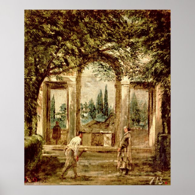 Poster Jardins da Villa Medici em Roma (Frente)