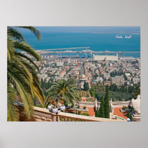 Póster Jardins de Bahá'í de Haifa