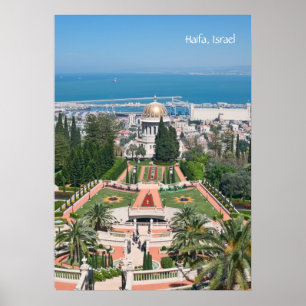 Póster Jardins de Bahá'í de Haifa