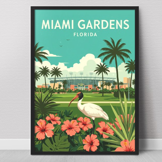 Poster Jardins de Miami Antigos Flórida (Criador carregado)
