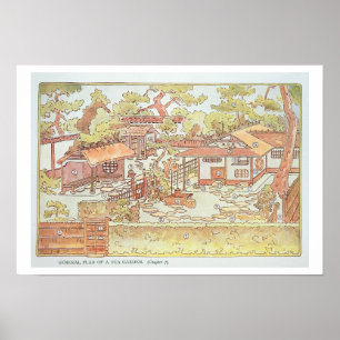 Póster Jardins de Yuan Ming Yuan, Peking, 1783-86 (engrav