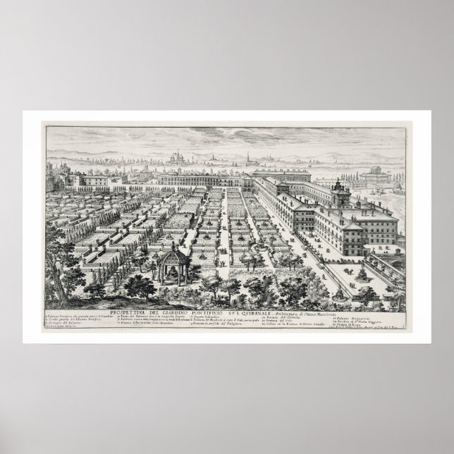 Póster Jardins do Quirinale, de Li Giardini di Rom (Frente)